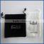 Custom Gift Pouch Velvet Bag with Drawstring for jewelry with beads and in silver logo