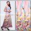 High quality beautiful color rose rayon printing fabric made in china