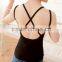 inexpensive spandex ladies white sexy fashion X long vest tops