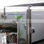 stainless steel square mini top rail for glass balcony railing