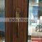 Latest design brown color PVC tilt and turn windows with grilles,PVC windows and doors