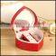 South Korea creative heart lovely jewelry bo with high-end leather jewelry bo wedding gift bo custom