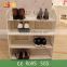 New design 4 Tiers detachable wood shoe shelf boots rack for high-heeled shoes