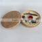 Elegant round wooden tool box 4 pcs wine accessory set