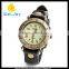 WJ-4007 latest fashion stainless steel case men vintage genuine leather wrist watches