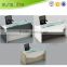 white and black rectangular reception desk supplier in China