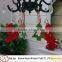 Multi design felt Christmas tree hanging ornament with red beads new for 2015