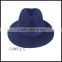 100% Australian wool navy fedora hat with nice ribbon for unisex