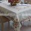 2015 embroidery table cloth factory, 100% polyester table cloth
