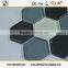 Glass Hexagon Mosaic Tile With Black Mix White Color