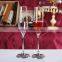 Clear Lead Free Crystal Unique Cheap Color Champagne Flutes With Metal Stand
