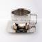 Stainless Steel 18/8 Square Double Wall Tea Coffee Mug Food Safety Coffee Cup With Dish
