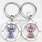 Wholesale persoanalized rotatable crystal heart keychains