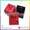 Embossing printed Glitter gold two pieces paper gift box with bow