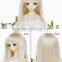 Best quality long straight baby girl white bjd hair wig with bangs