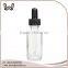 1oz Flint Boston Round Glass Bottle with dropper