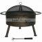 Cold Rolled Steel Metal Type round fire pits with cover