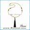 Fashion Japan Seed beads necklace, double layer pendant with tassel long chain