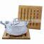 2-pack Lattice Bamboo Wooden Trivet Pot Pan Insulation Mat