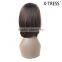 12inch dark brown silk straight high tempreture fibre deep invisible machine made 133g Newest good synthetic hair wig wholesale