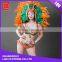 Sexy mixed color feather rhinestone brazilian carnival costume