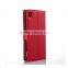 OEM factory wallet style, card holder function leather case for xperia z2