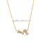 Beautiful Floating Crystal Bow Tie Girl's Charm Necklace