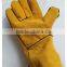 AB grade long welding gloves leather working gloves