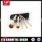 5pcs 100% Brown Nylon Hair Wood Handle Mini/Gift Cosmetic Brush Set
