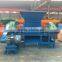 Waste used plastic recycling machine, rubber tire crushing plant shredder machine