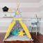 Promotional custom cotton canvas kids children indoor play teepee tent