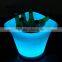 PE portable ice cooler champagne RGB color changing cordless rechargeable led ice bucket light