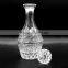 Clear decorative red wine decanter glass wine bottle with crystal cork