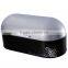 CURVED STEEL ROLL TOP BREAD BIN KITCHEN FOOD STORAGE BLACK BOX