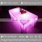 fashionable led rectangular table, led luminous plastic table, led cafe furniture