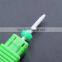 Total Length Nail Drill 38MM White Ceramic Burr For Nail Head Diameter 2MM Small Flame