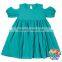 Purple Girls Summer Frock Designs Off Shoulder Children Girl Dress Cotton Latest Design Baby Frock