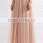 Wholesale Women Apparel Back-concealed hook and zip Blush Tule Maxi Skirt(DQE0400SK)