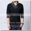 Men V-neck contrast color cashmere pullover sweater