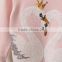 Factory price girls sweater design with shining sequin swan pattern
