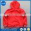 red color kids autumn wear quality plain cheap custom hoodies