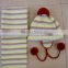kids children printed polar fleece scarf hat glove set