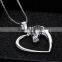 Horse Necklace Women Jewellery Mother Child Love Heart Pendant Necklace for Birthday Gifts