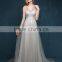 MGOO Long Grey Evening Dresses 2016 New Custom Prom Criss Cross Wonderland Tulle Party Dresses 2253
