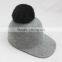 Myfur Genuine Soft Fox Body Fur Pom Pom Elegant Adults Unisex Felt Fedora Hat