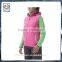Fashionable womens winter vest with hood waterproof sleeveless jacket