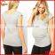 Rolled Sleeves New Look Maternity Tee for All Stages of Pregnancy