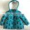polar fleece allover printing baby girl clothes with hooded 2016