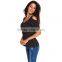 Attractive fashion top sell new blouse back neck design