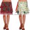2017 Girls Reversible Two Layer Vintage Silk Sari Magic Wrap Skirt